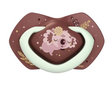 Schnuller für die ganz Kleinen, Bärchen schläft, weinrotne, hellblau